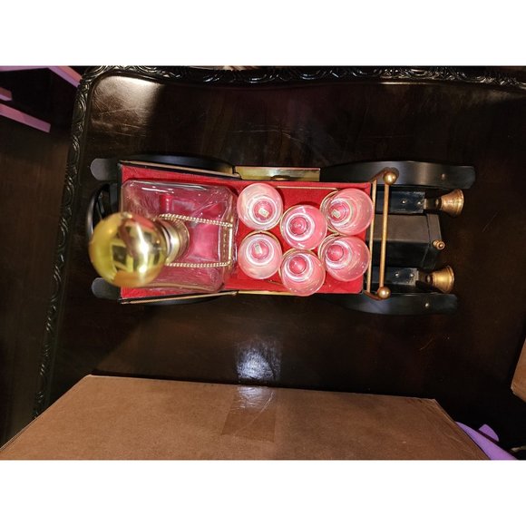 Old Ford Model T Vintage Mini Bar Decanter Set Shot Glasses - Picture 5 of 14